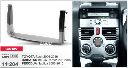 TOYOTA TERIOUS RUSH 2006+2016  DOUBLE DIN FASCIA TRIM PLATE 11-204