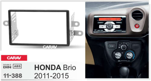 HONDA BRIO 2011+2015 RADIO DOUBLE DIN FASCIA TRIM PLATE 11-388
