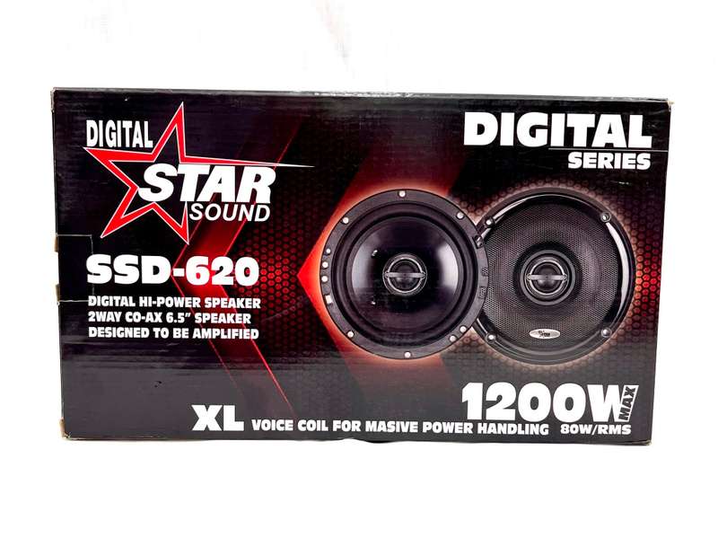 Starsound Digital SSD-620 6.5" 80w rms 2way Coaxial Speakers (pair)