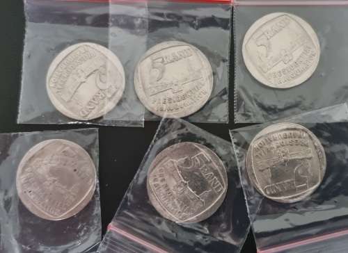 1994 5 Rand **PRESIDENTIAL INAUGURATION** (3rd lot) | bid per coin