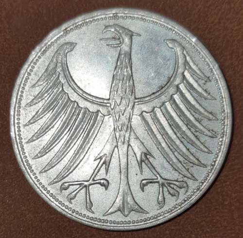 ***$$$SILVER COIN!!!*** Germany: 5 Mark 1966 | **VF-XF**