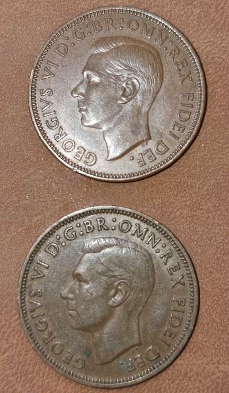 Great Britain: Half Penny 1949 and 1951 | bid per coin