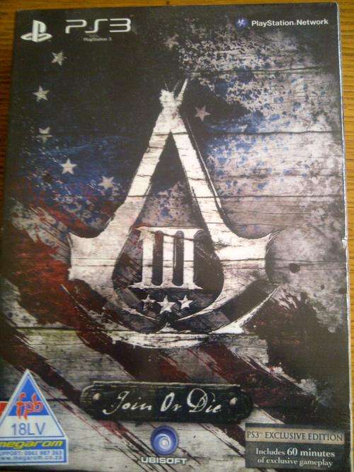 Assassin's Creed 3 - Join or Die Edition (PS3) - "Brand New & Sealed" - 7-Day Delivery