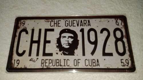 REPUBLIC OF CUBA, CHE GUEVARA; MEMORABILIA METAL SIGN