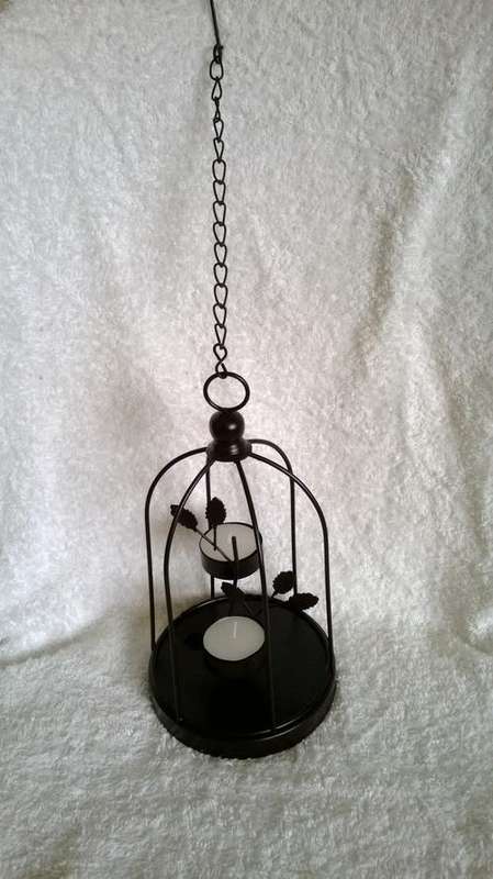 Hanging Metal Candle Holder with Chain, Length of cahain: 25cm