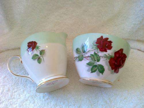 OLD ROYAL BONE CHINA, MILK JUG & SUGAR BOWL