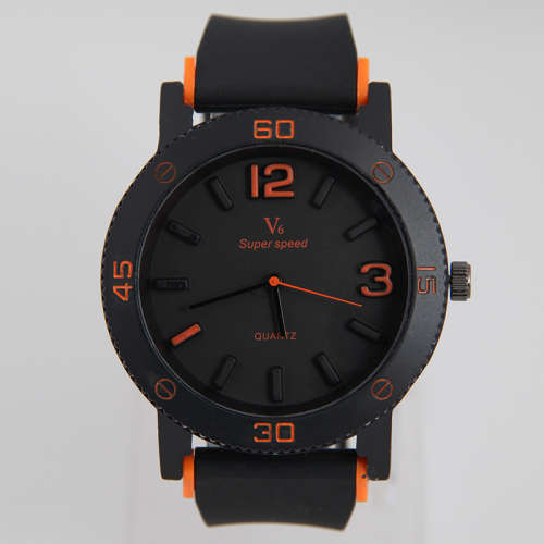Luxury Military Quartz Analog Fashion Mens V6 Sport Large Numbers Wrist watch