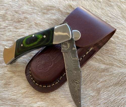 Damascus Knife - Folding
