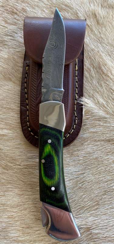 Damascus Knife - Folding