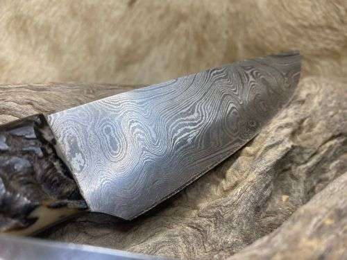 Damascus Hunter / Skinner Knives (lot of 2)