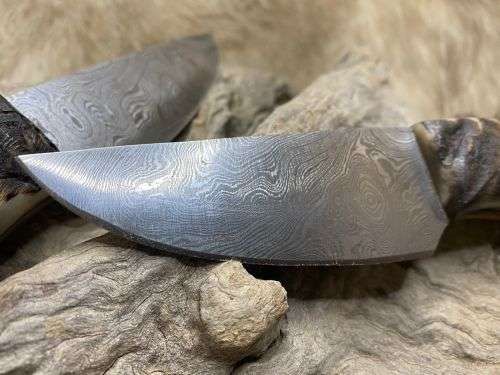 Damascus Hunter / Skinner Knives (lot of 2)