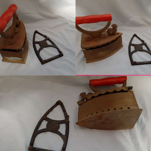 Beautiful  cast iron  antique  coal iron  ( please se discretion)