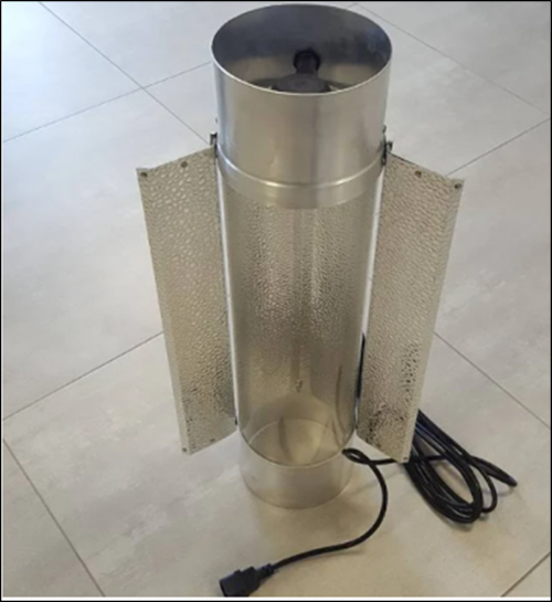 COOL TUBE Air-Cooled Reflector with  free Lumii Black 600w HPS Dual Spec Lamp (included)