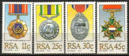 RSA 1984 - Military Decorations Set - SACC 577-580 - MNH