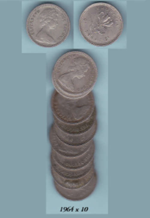 Rhodesia 1954- 5c-stel  10x5c