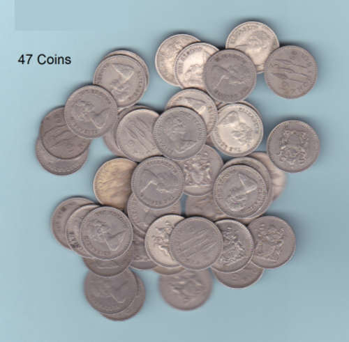 47   Rhodesia 3 Pence    bid per coin to take all