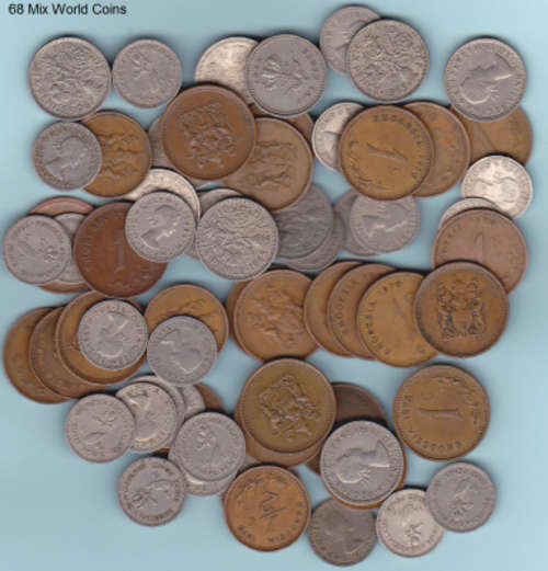 68 Mix Wold Coins bid per coin to take all