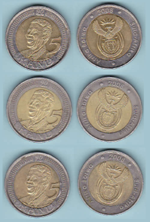3x Mandela 2008 Birthday Coin (bid per coin to take all)