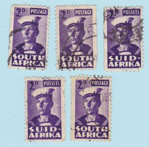SA Sailor 2x Afr. & 3x Eng.  (1942)