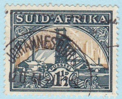 South Africa 1Â½d Afr (1948 Gold mine)