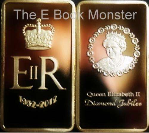 1Troy oz 999 24ct Gold Layered Queen Elizabeth II Diamond Jubilee Bar  100 Mills (NEW)