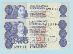 Jan van Riebeeck-2xR2 UNC in Sequins