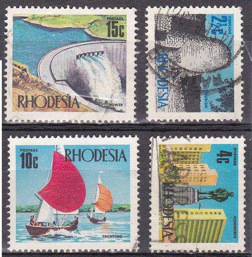 Rhodesia-4 Stamps-Fine Use