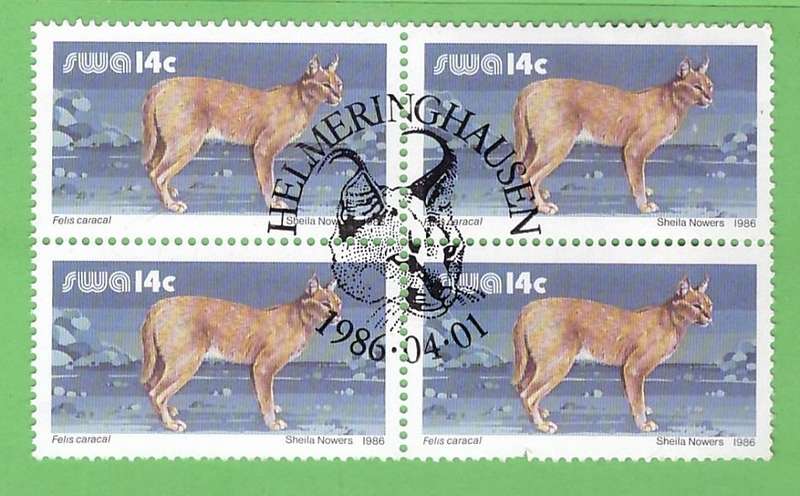 South West Africa -Wild Mammals 1986 CV R32.00