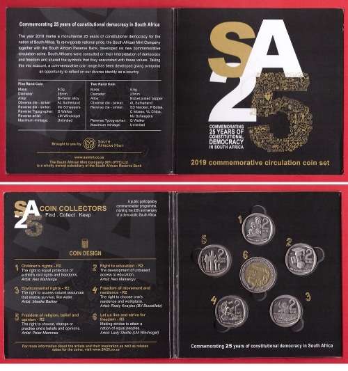 South Africa 2019 Commemorative Circulation Coin Set
