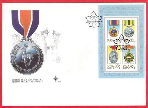 SA Large FDC - S.12 Miliary Decorations-Medals