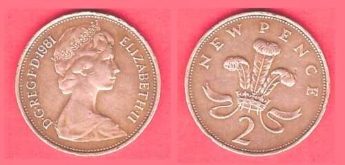 Great Britain 2 Pence, 1981