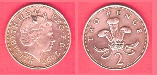 Great Britain 2 Pence, 2000