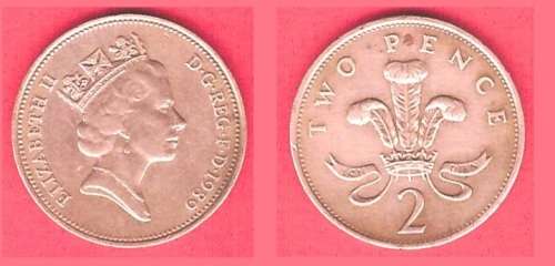 Great Britain 2 Pence, 1989