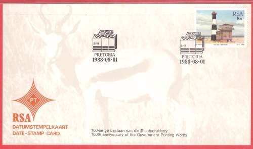 South Africa Date-stamp card S119