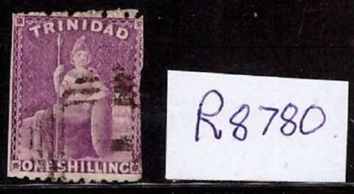 Trinidad-Britannia - Rough Perforation 1861 CV R8780+ Great Stamp (RARE)