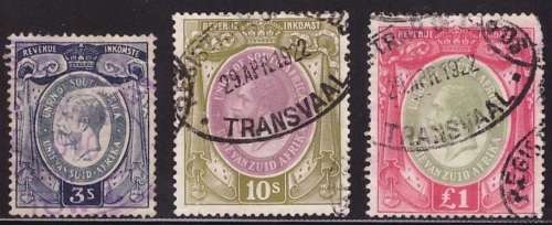 Union of South Africa- 3s,10s and 1Pound Stamps Great Stamps High CV