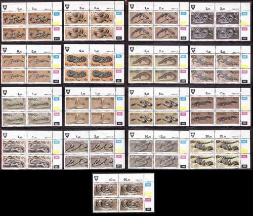 Venda-Full Set of Reptiles 1986 Controls CV R820+