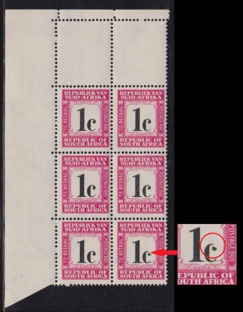 ERROR Union Postage Due Block Great Item