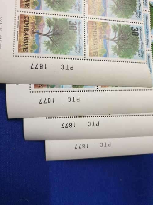 Zimbabwe Part UMM Sheet Set National Tree Day 1981 CV R1200+