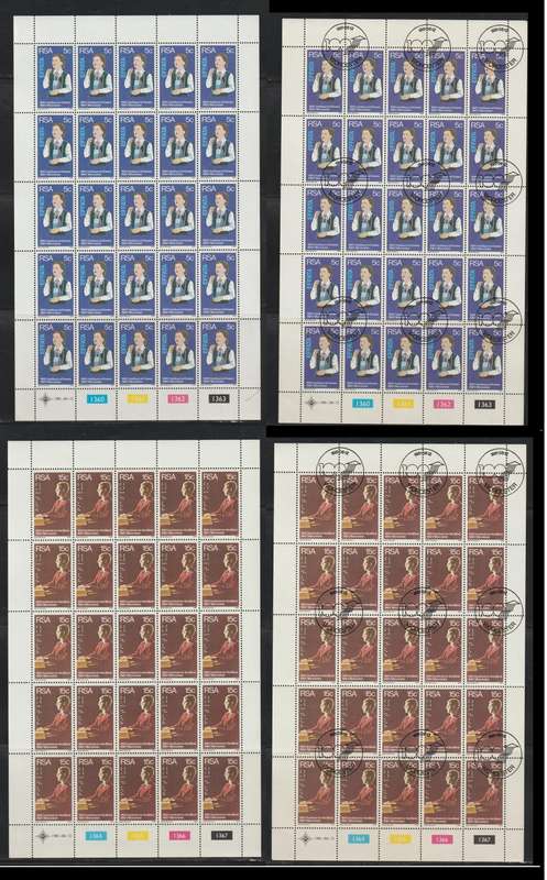 South Africa UMM 4 Full Sheets The 100th Anniversary of the Institutes for Deaf and Blind CV R500+