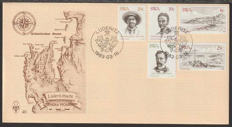 SWA-FDC NO 40 The 100th Anniversary of Foundation of Luderitz 1983