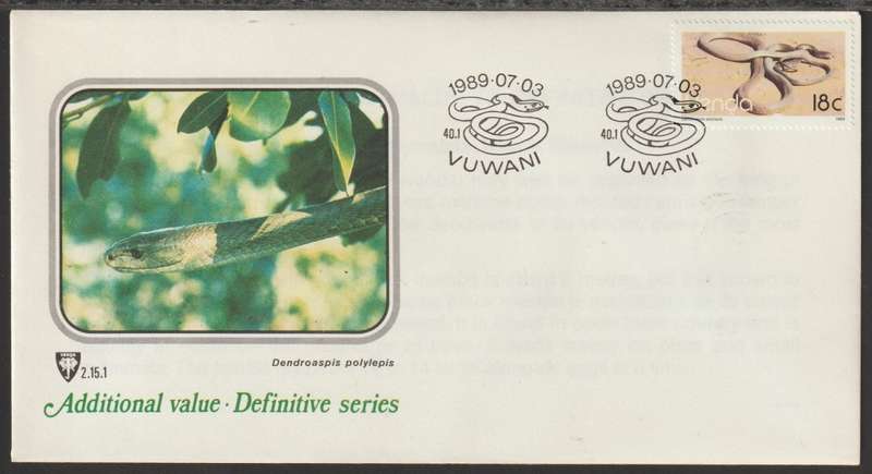 Venda FDC No 2.15.1 Reptiles 1989
