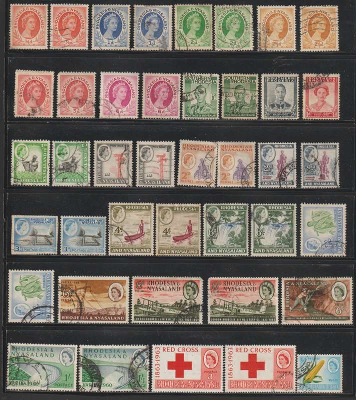 Rhodesia and Nyasaland Mix Lot (Great Stamps)