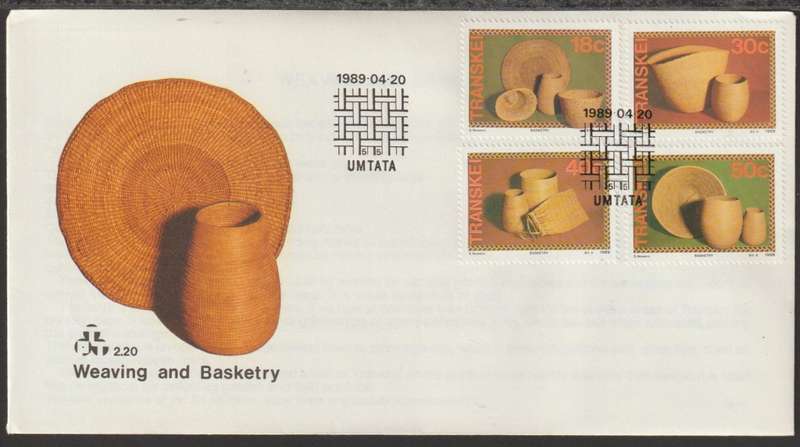 Transkei FDC No 2.20 Basketry 1989