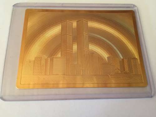 18KT GOLD PLATED HEAVY COLLECTIBLE 9/11 TWIN TOWER
