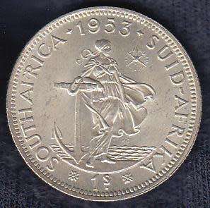 RARE UNION ONE SHILLING 1953 -BEAUTIFUL CONDITION LAST ONE