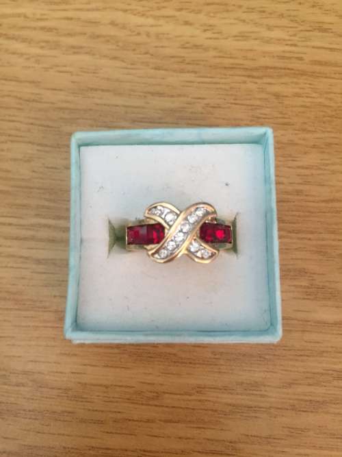 WOW !!! STUNNING RUBY AND DIAMOND RING 18 K