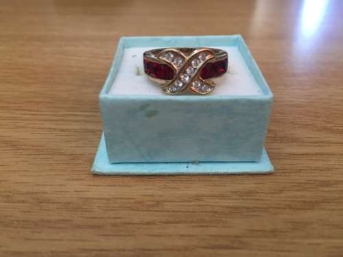 WOW !!! STUNNING RUBY AND DIAMOND RING 18 K