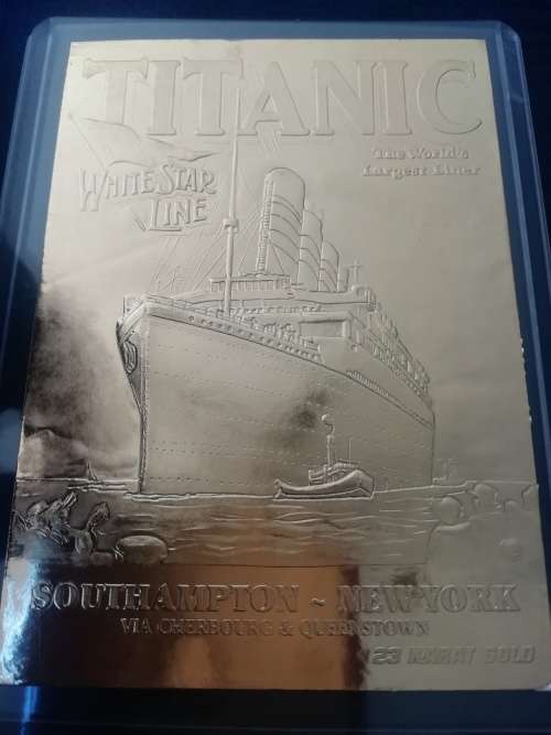 23KT GOLD THE TITANIC COLLECTORS CARD