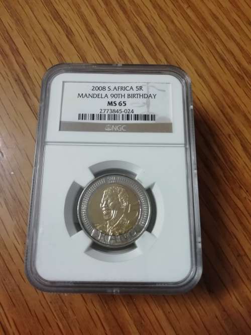 2008 NELSON MANDELA GRADED MS65 BID PER COIN